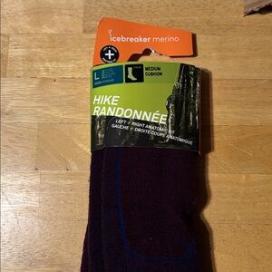 NWT Icebreaker Merino Wool Men Large Anatomic Hiking Socks Size 11-12.5
